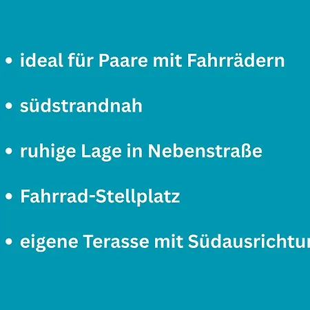 Huus Binnensee Og1, Frisch Renoviert Fuer 2, Ruhige Lage Nahe Suedstrand *